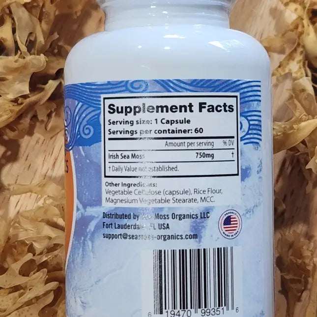 Ocean Wildcrafted Irish Sea Moss 60 Capsules