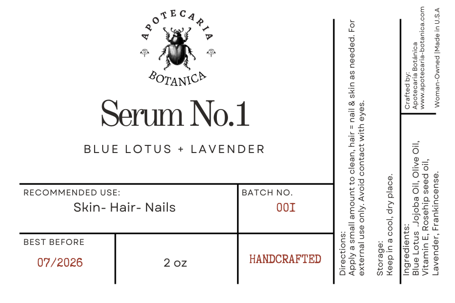 SERUM No.1 – Blue Lotus + Lavender 2 oz