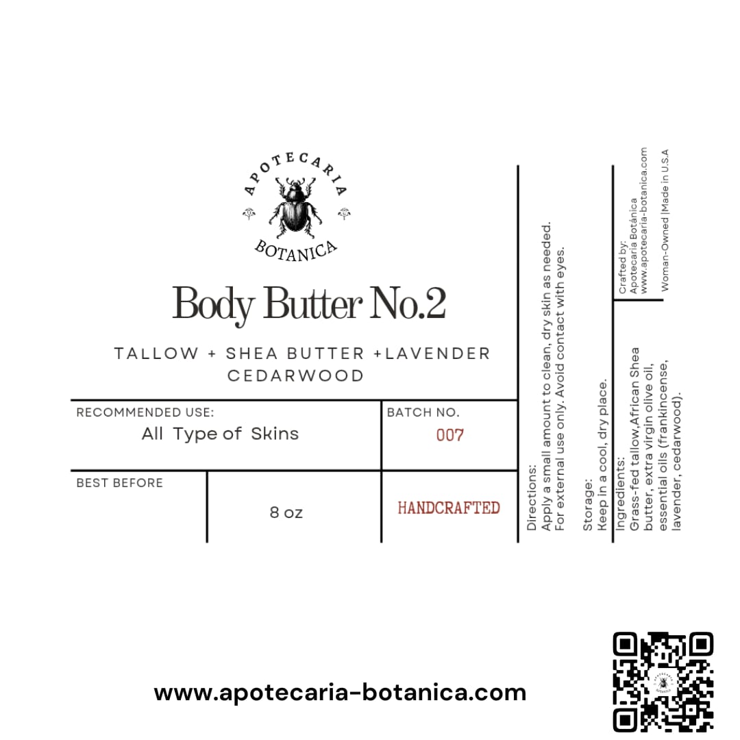 Body Butter No. 2                                     All types of Skin.
